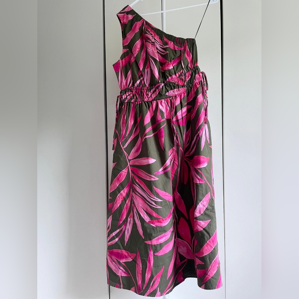 Time and Tru Pink and Green Midi Dress